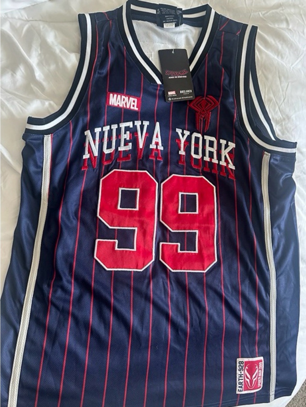 Marvel Spider-Man: Across the Spiderverse Miguel O'Hara basketball jersey